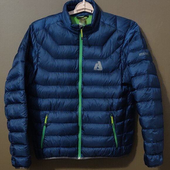Eddie Bauer Men's First Ascent EB800 Power Fill Goose Down Navy Blue Jacket MED - Picture 1 of 9